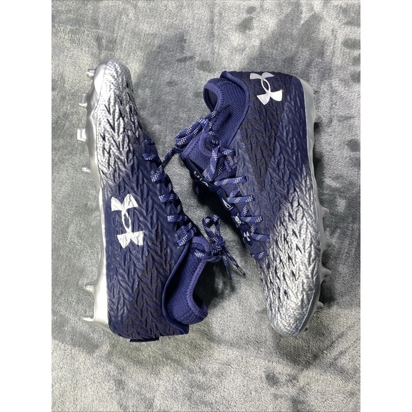 Under Armour Football Cleats Mens 11 Navy Spotlight Clone 4.0 MC 3027977 400 NEW